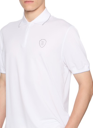  - BRUNELLO CUCINELLI - Logo Half Zip Polo Shirt