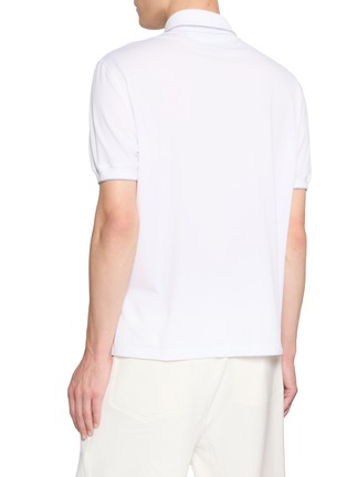 Back View - Click To Enlarge - BRUNELLO CUCINELLI - Logo Half Zip Polo Shirt