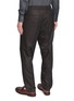 Back View - Click To Enlarge - BRUNELLO CUCINELLI - Drawstring Waistband Straight Leg Wool Pants