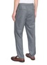 Back View - Click To Enlarge - BRUNELLO CUCINELLI - Drawstring Waistband Straight Leg Wool Pants