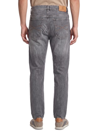 Back View - Click To Enlarge - BRUNELLO CUCINELLI - Straight Leg Cotton Denim Jeans