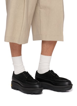 Figure View - Click To Enlarge - SACAI SHOES - U-tip Derby Shoes