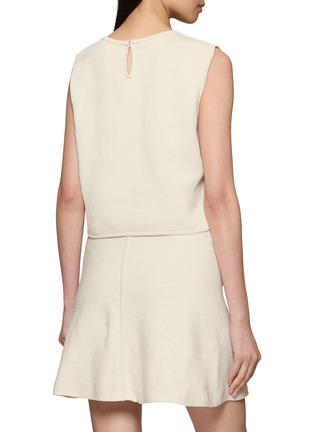 Back View - Click To Enlarge - PEPA POMBO - Eclisse Sleeveless Knit Denim Top