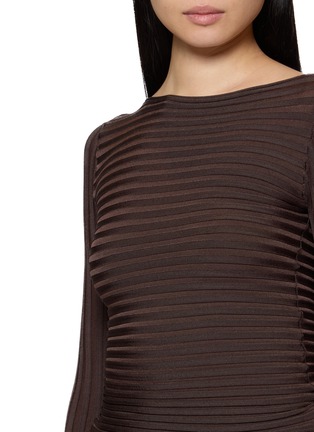  - PEPA POMBO - Long Sleeve Ribbed Blouse