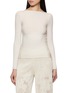 PEPA POMBO Long Sleeve Ribbed Blouse