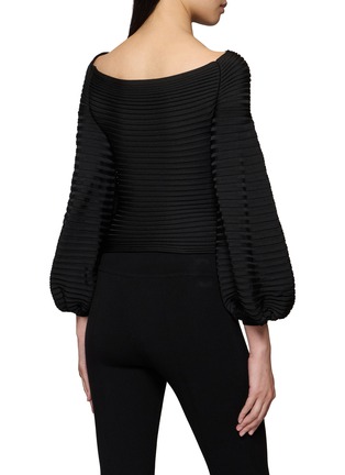 Back View - Click To Enlarge - PEPA POMBO - Conde Ribbed Knit Blouse
