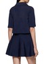 Back View - Click To Enlarge - PEPA POMBO - Coral Bias Knit Open Front Jacket