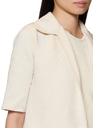  - PEPA POMBO - Coral Bias Knit Open Front Jacket