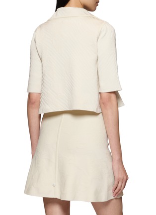 Back View - Click To Enlarge - PEPA POMBO - Coral Bias Knit Open Front Jacket