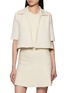 PEPA POMBO Coral Bias Knit Open Front Jacket
