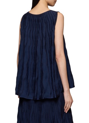 Back View - Click To Enlarge - PEPA POMBO - Azul Sleeveless Textured Knit Top