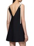 Back View - Click To Enlarge - PEPA POMBO - Veil Contrast Strap Knit Mini Dress