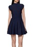 PEPA POMBO Mariner Mock Neck Knit Mini Dress
