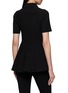 Back View - Click To Enlarge - PEPA POMBO - Nord Short Sleeve Flared Knit Blouse