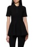 PEPA POMBO Nord Short Sleeve Flared Knit Blouse