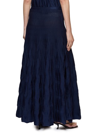 Back View - Click To Enlarge - PEPA POMBO - Glowline Wave Knit Maxi Skirt