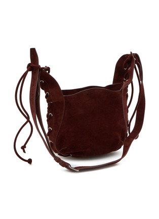 Detail View - Click To Enlarge - ANN DEMEULEMEESTER - Small Henna Suede Shoulder Bag