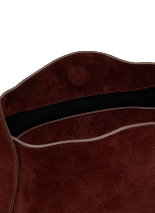 Detail View - Click To Enlarge - ANN DEMEULEMEESTER - Small Henna Suede Shoulder Bag