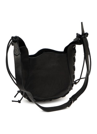 Detail View - Click To Enlarge - ANN DEMEULEMEESTER - Small Henna Grained Leather Shoulder Bag