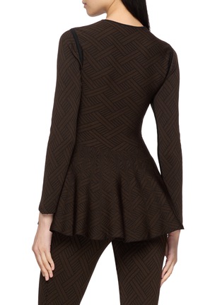 Back View - Click To Enlarge - PEPA POMBO - Park Geometric Pattern Top