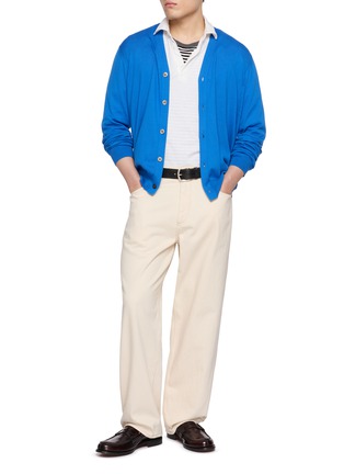 Figure View - Click To Enlarge - TOMORROWLAND - V-Neck American Sea Island Cotton Knit Cardigan