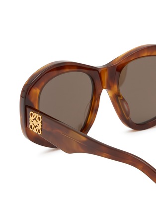 Detail View - Click To Enlarge - LOEWE - Anagram Acetate Round Sunglasses