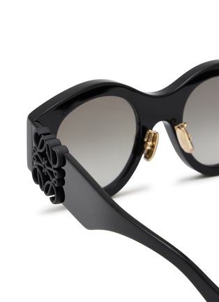 Detail View - Click To Enlarge - LOEWE - Anagram Acetate Round Sunglasses