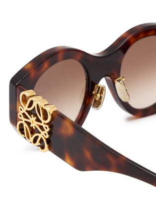 Detail View - Click To Enlarge - LOEWE - Anagram Acetate Round Sunglasses