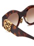 Detail View - Click To Enlarge - LOEWE - Anagram Acetate Round Sunglasses
