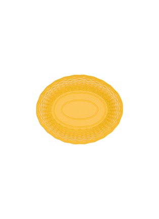 Detail View - Click To Enlarge - ROGER ORFÈVRE - Large Oval Bread Basket — Pollen Yellow