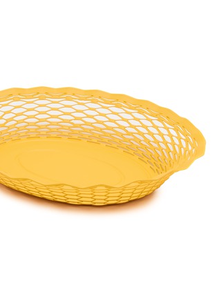Detail View - Click To Enlarge - ROGER ORFÈVRE - Large Oval Bread Basket — Pollen Yellow