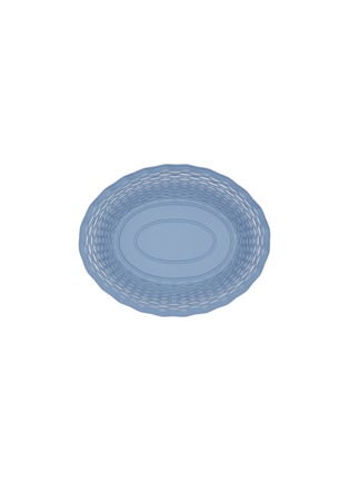 Detail View - Click To Enlarge - ROGER ORFÈVRE - Large Oval Bread Basket — Pastel Blue