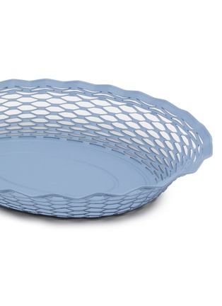 Detail View - Click To Enlarge - ROGER ORFÈVRE - Large Oval Bread Basket — Pastel Blue