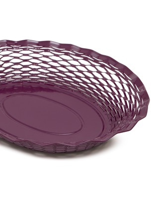 Detail View - Click To Enlarge - ROGER ORFÈVRE - Large Oval Bread Basket — Purple
