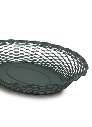 Detail View - Click To Enlarge - ROGER ORFÈVRE - Large Oval Bread Basket — Pine Green