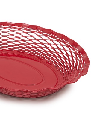 Detail View - Click To Enlarge - ROGER ORFÈVRE - Large Oval Bread Basket — Red