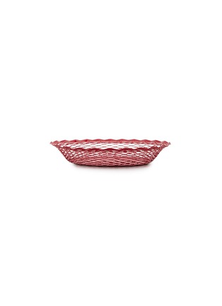 Main View - Click To Enlarge - ROGER ORFÈVRE - Large Oval Bread Basket — Red