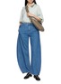 Figure View - Click To Enlarge - FAFAMOON - Short Sleeve Double Collar Contrast Trim Polo Top