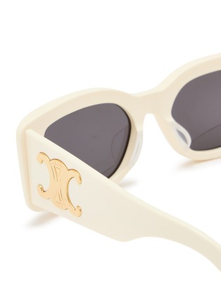 Detail View - Click To Enlarge - CELINE - Triomphe Acetate Rectangle Sunglasses