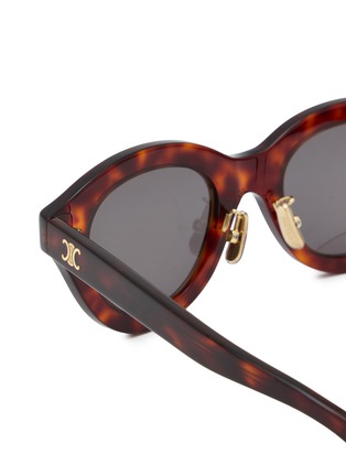 Detail View - Click To Enlarge - CELINE - Triomphe Mini Acetate Round Sunglasses