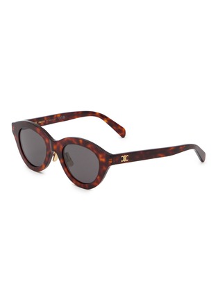 Main View - Click To Enlarge - CELINE - Triomphe Mini Acetate Round Sunglasses