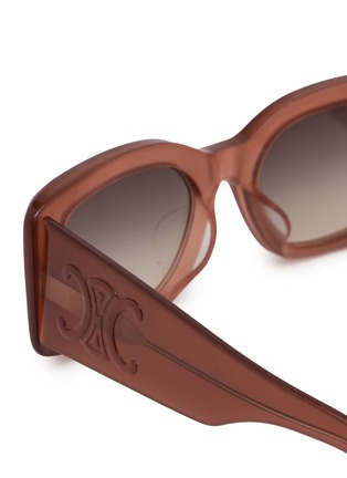 Detail View - Click To Enlarge - CELINE - Triomphe XL 01 Acetate Rectangular Sunglasses
