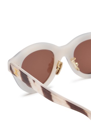 Detail View - Click To Enlarge - CELINE - Triomphe Stamp Acetate Round Sunglasses