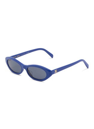 Main View - Click To Enlarge - CELINE - Triomphe Mini Acetate Oval Sunglasses