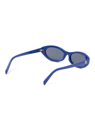 Figure View - Click To Enlarge - CELINE - Triomphe Mini Acetate Oval Sunglasses