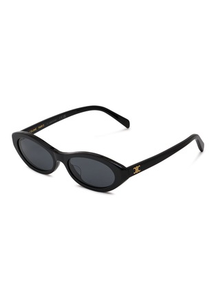 Main View - Click To Enlarge - CELINE - Triomphe Mini Acetate Oval Sunglasses