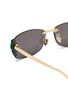 Detail View - Click To Enlarge - DIOR - Clover S1U Metal Rectangular Sunglasses
