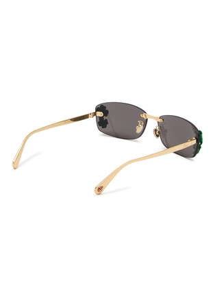 Figure View - Click To Enlarge - DIOR - Clover S1U Metal Rectangular Sunglasses