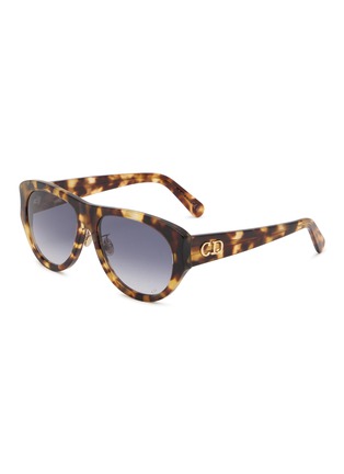 Main View - Click To Enlarge - DIOR - Glow A1F Acetate Round Sunglasses