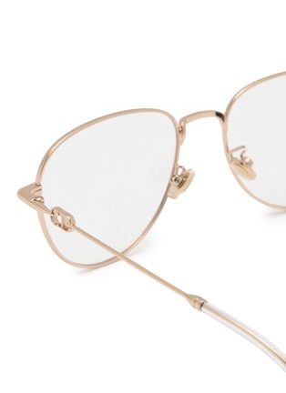 Detail View - Click To Enlarge - DIOR - Petit CDO R2U Metal Oval Optical Glasses
